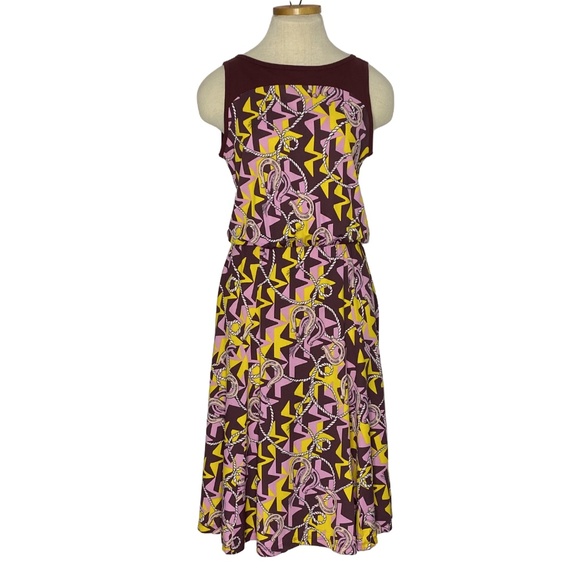 M by MISSONI Horseshoe Print Knit Sleeveless Designer Dress Equestrian Luxe S - Picture 1 of 15